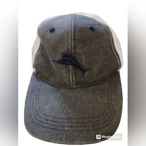 Tommy Bahama Unisex one size trucker cap with large embroidered marlin.